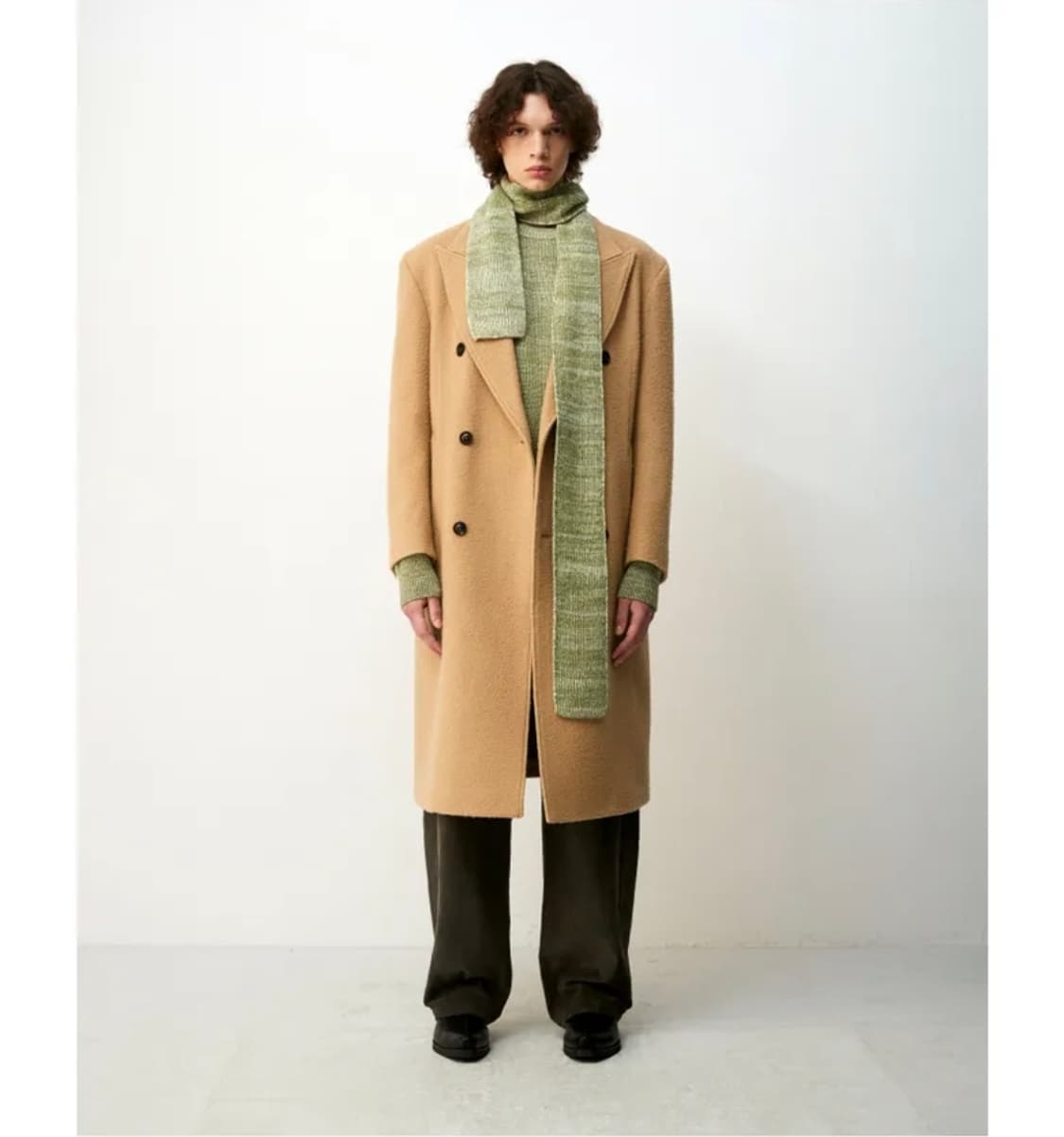 쿠어 벨란디 카센티노 더블 브레스티드 코트 (샌드베이지) / S사이즈 상품이미지2