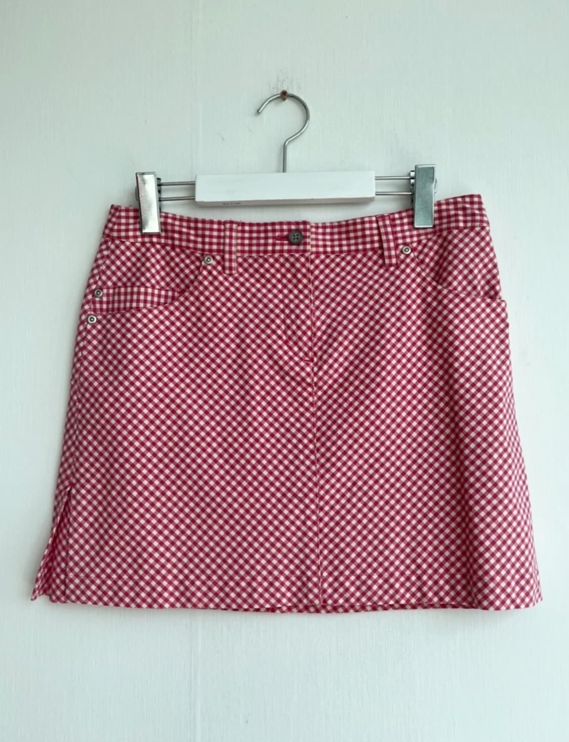 FIDRA 핑크 깅엄체크 미니스커트 상품이미지1