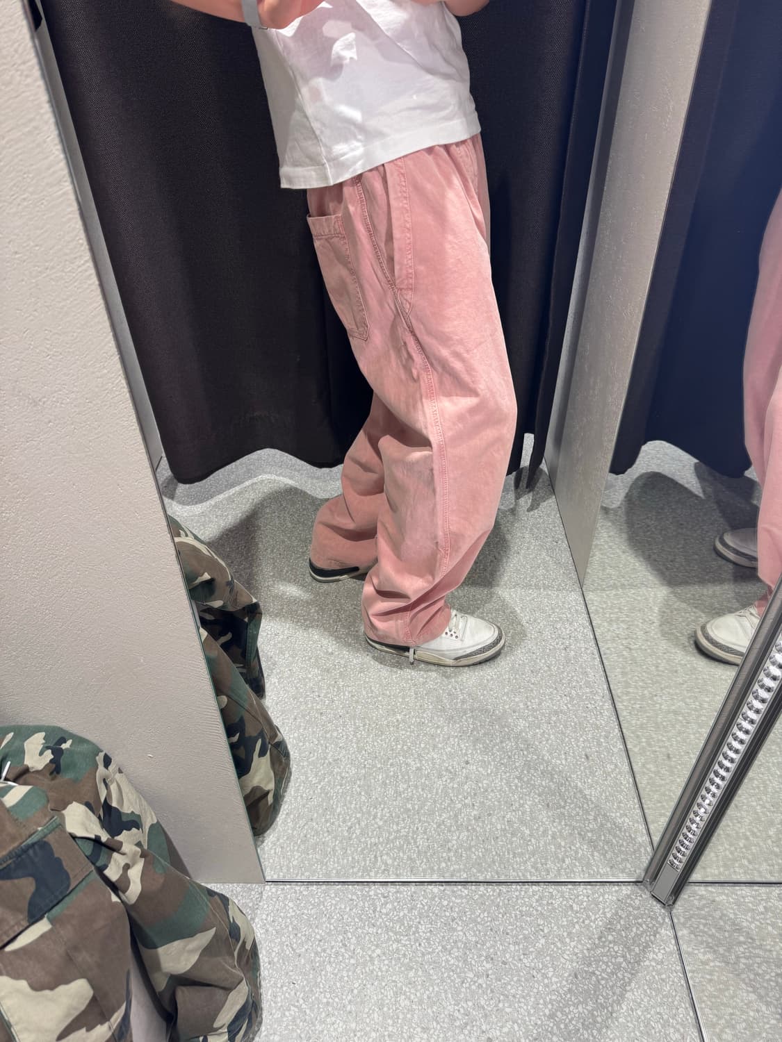 자라 워시드 캔버스 와이드 팬츠 XL (34) 상품이미지2