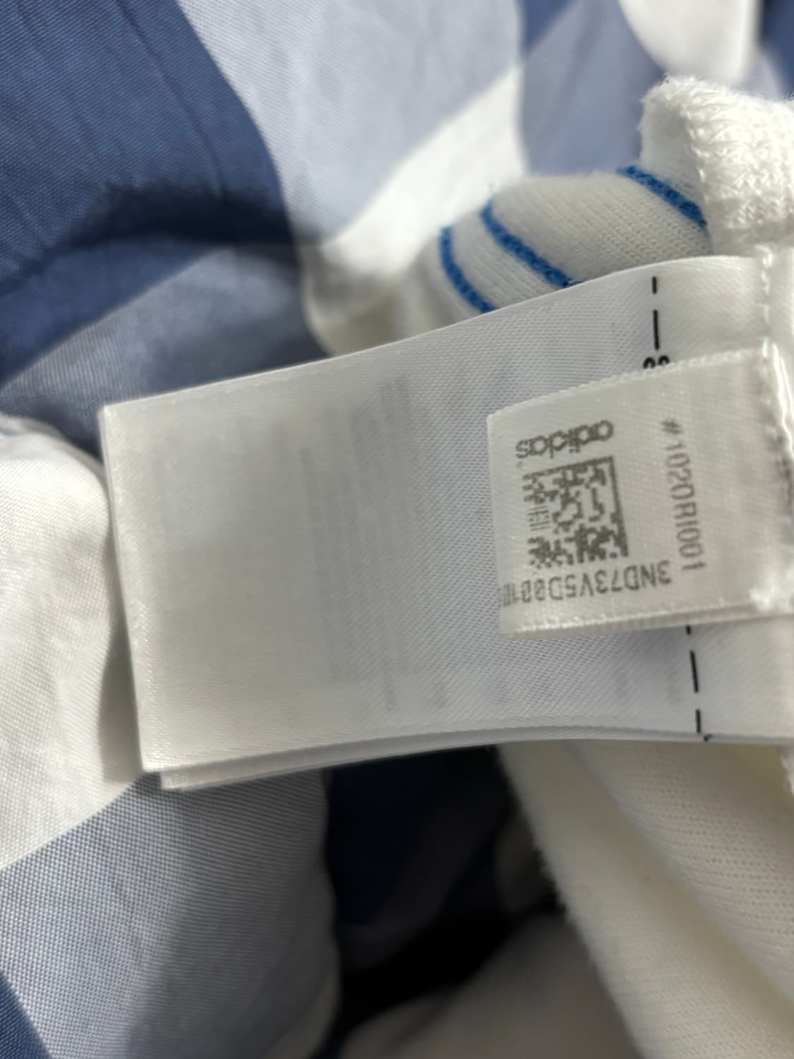 알렉산더왕x아디다스 벨루어 카라티 긴팔 화이트 블루 상품이미지6