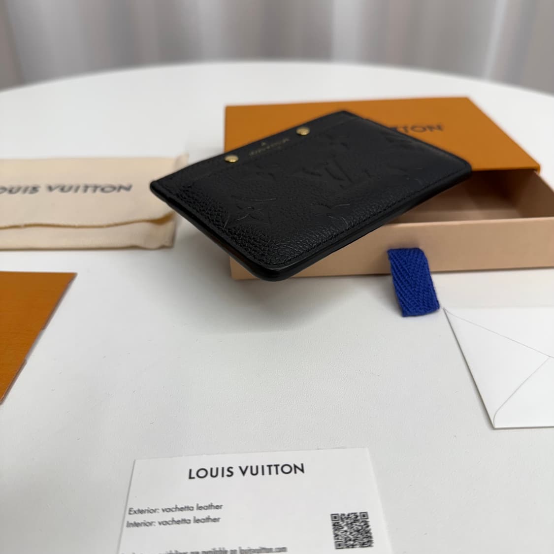 [풀박스] 루이비통 앙프렝뜨 카드지갑 블랙 상품이미지5