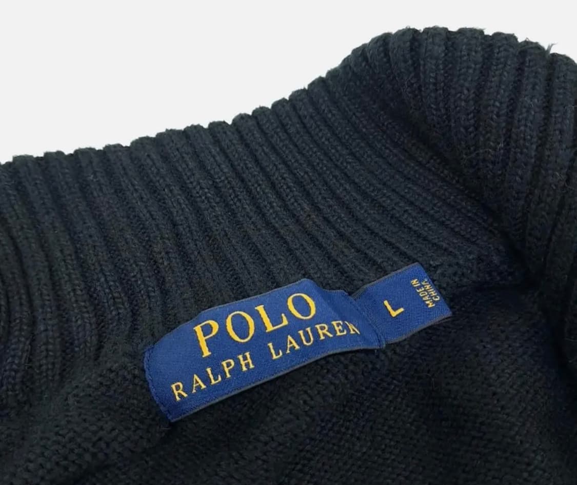 폴로 랄프로렌 하프집업 니트 블랙 L 상품이미지3