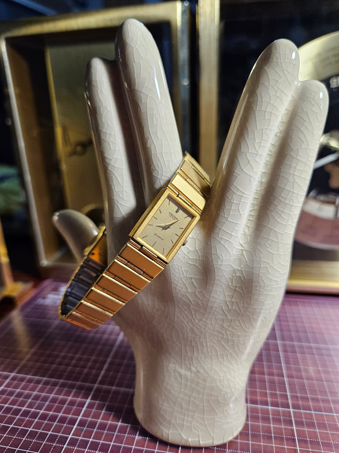 Gruen 그루엔 독일산 여성용 금장 손목시계 상품이미지1