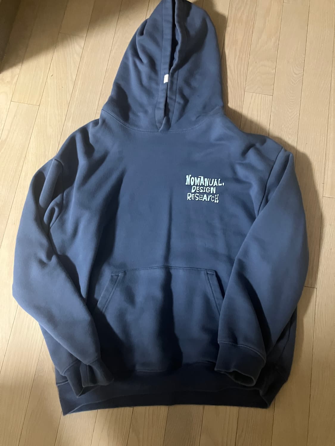 노매뉴얼 후드티 스카이블루 L 상품이미지1