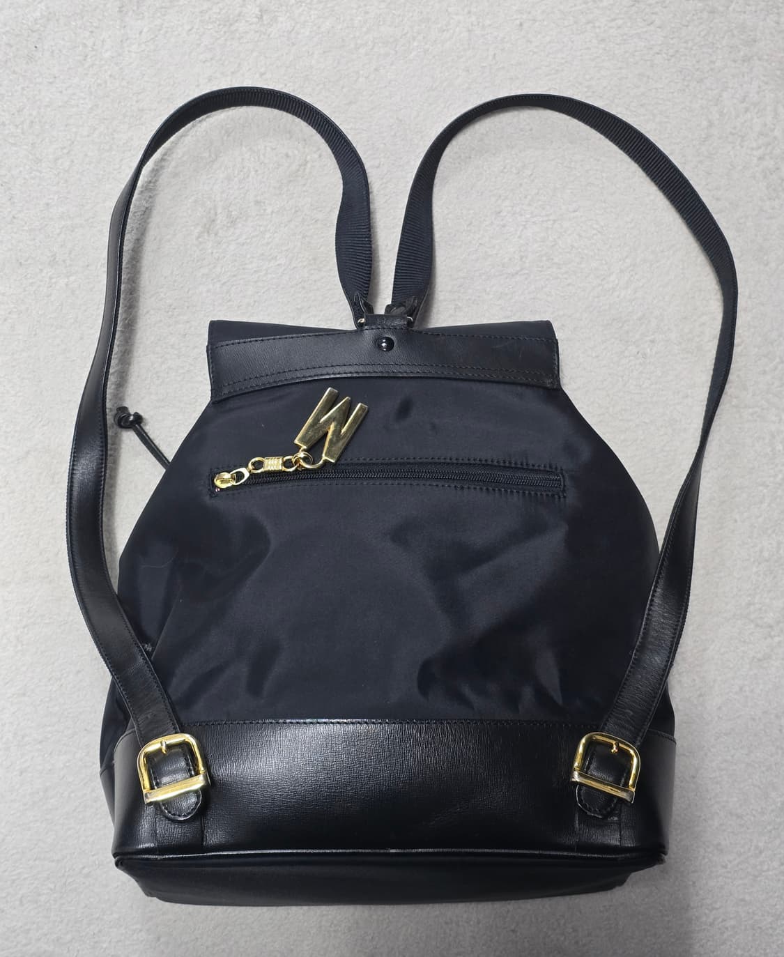 모스키노 로고장식 나일론 레더 백팩 상품이미지3