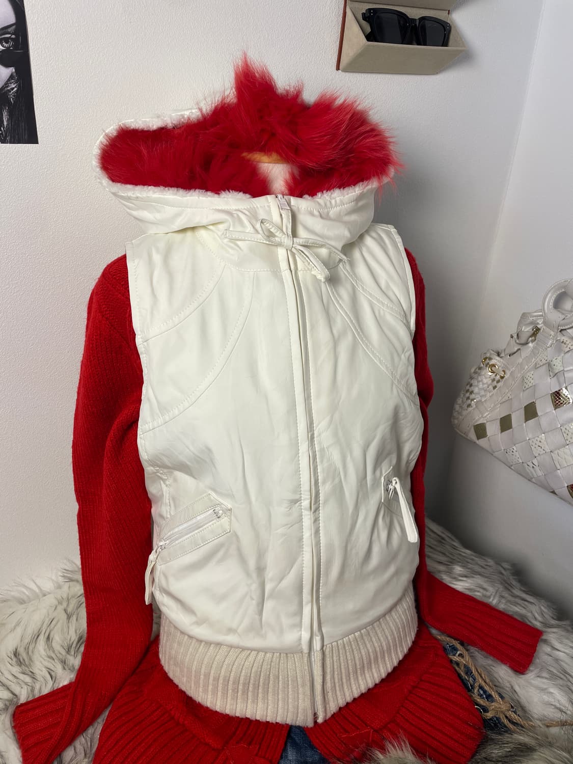 빈티지 리버시블 퍼 조끼 자켓 상품이미지4