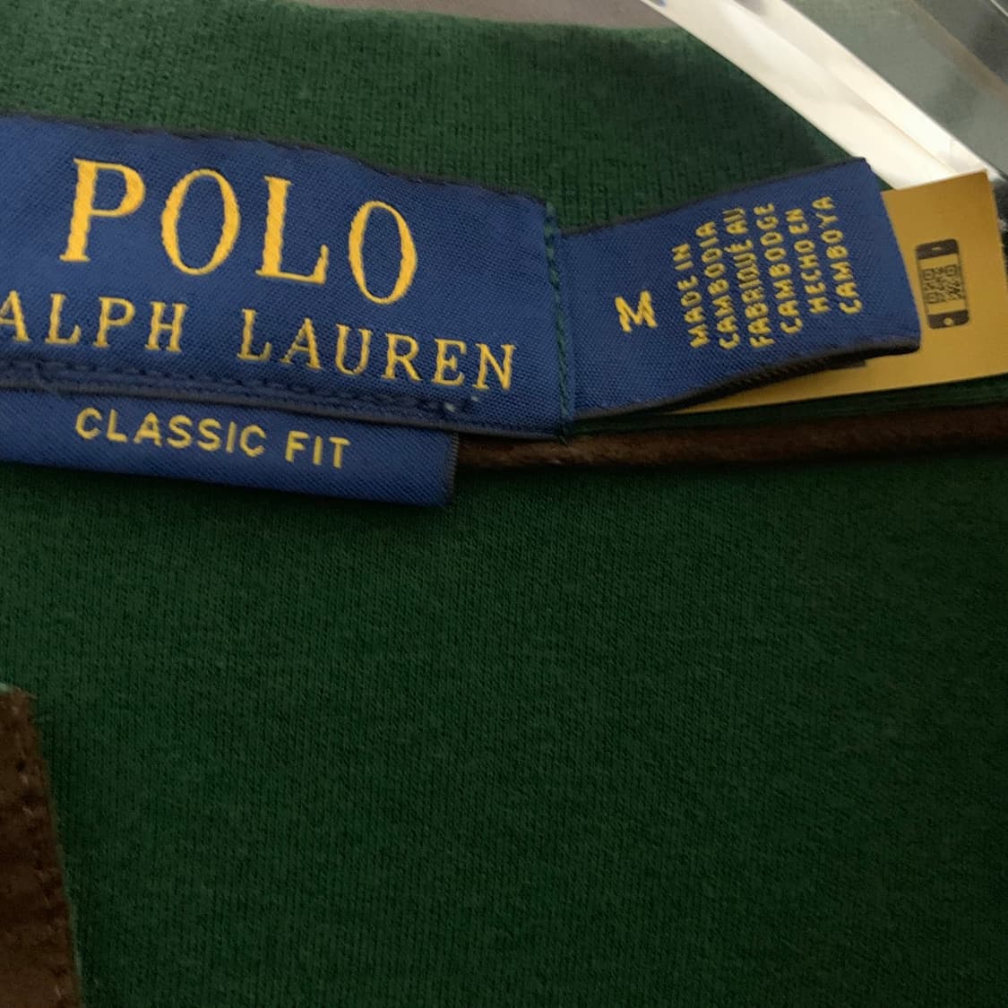 M 폴로랄프로렌 클래식핏 신형 QR 그린 긴팔 카라티 상품이미지4
