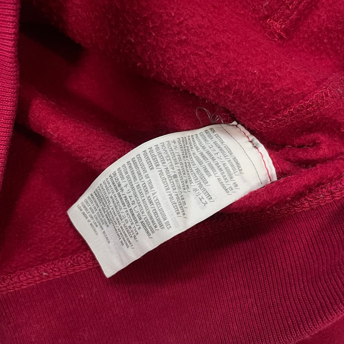 아베크롬비 피치 로고 후드집업 버건디 레드 상품이미지5