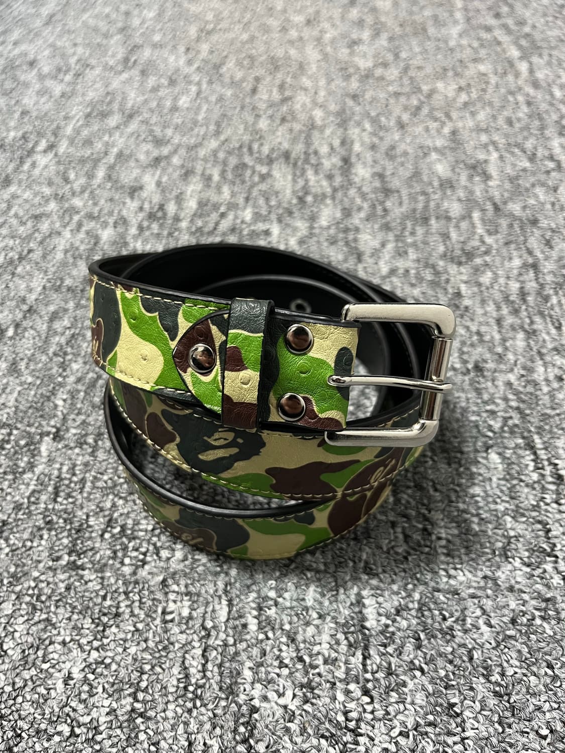 베이프 ABC 카모 레더 벨트 상품이미지2