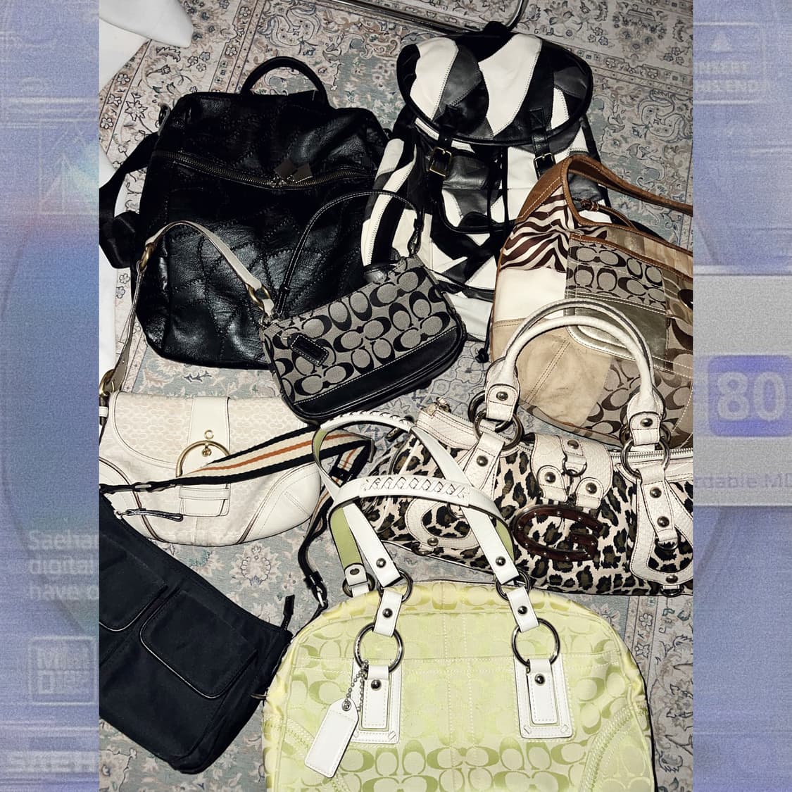 코치 연두 볼링백 상품이미지9