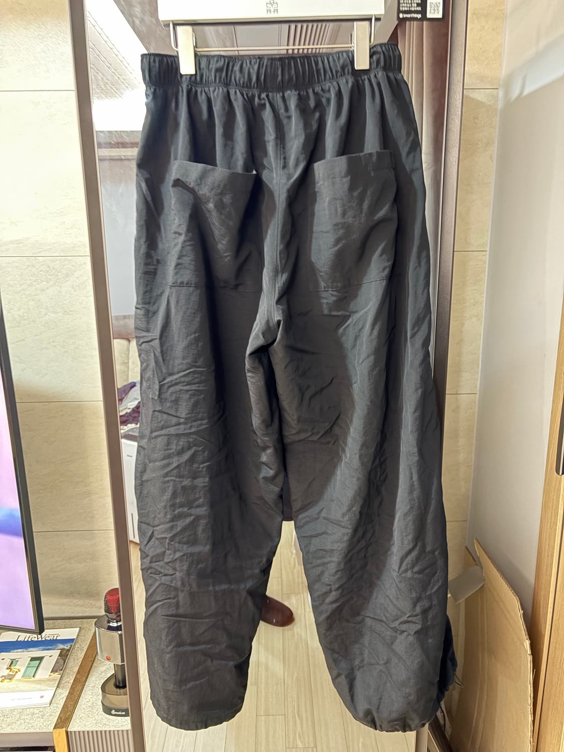 폴리테루 휴먼 인덱스 트랙 팬츠 블랙 퍼플 상품이미지2