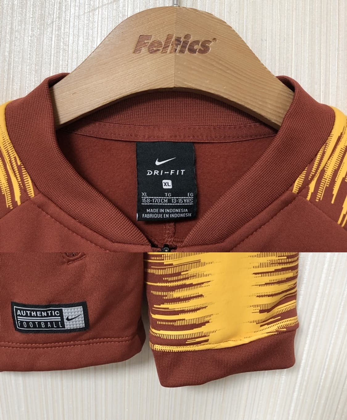 나이키 18-19 AS로마 어센틱 앤섬자켓/트랙슈트 유스XL 상품이미지4