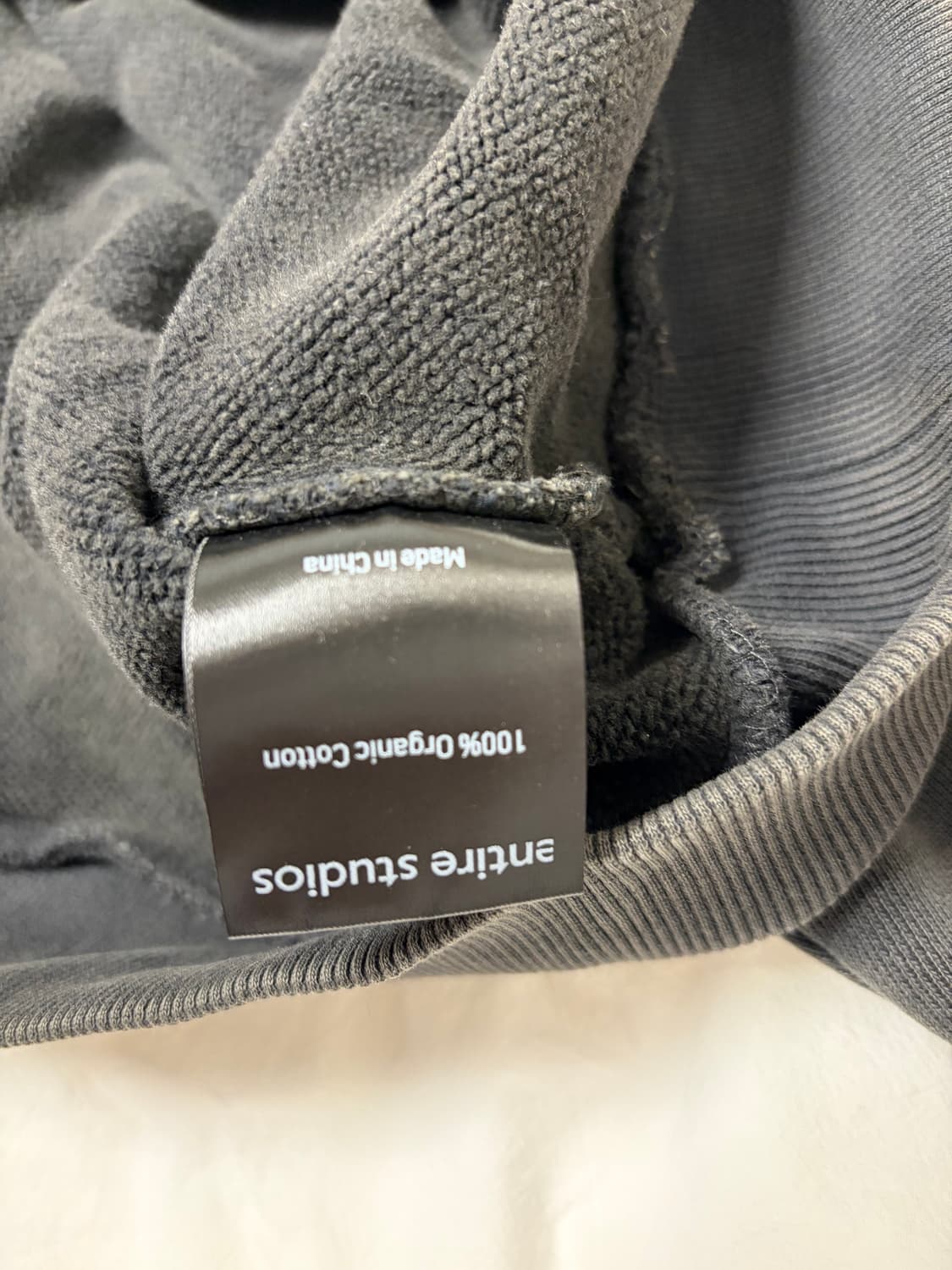 엔타이어 스튜디오 헤비후드 S 워시드 블랙 상품이미지5