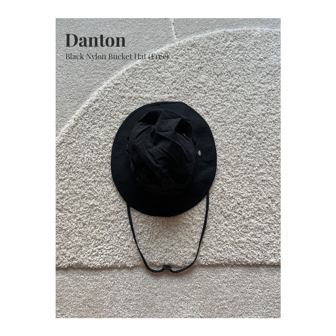 Danton 블랙 나일론 버킷햇 (Free) 상품이미지1