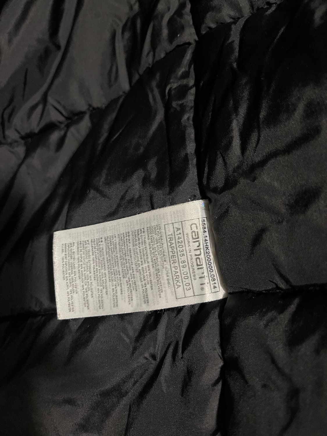 칼하트 트래퍼 파카 블랙 S 상품이미지3