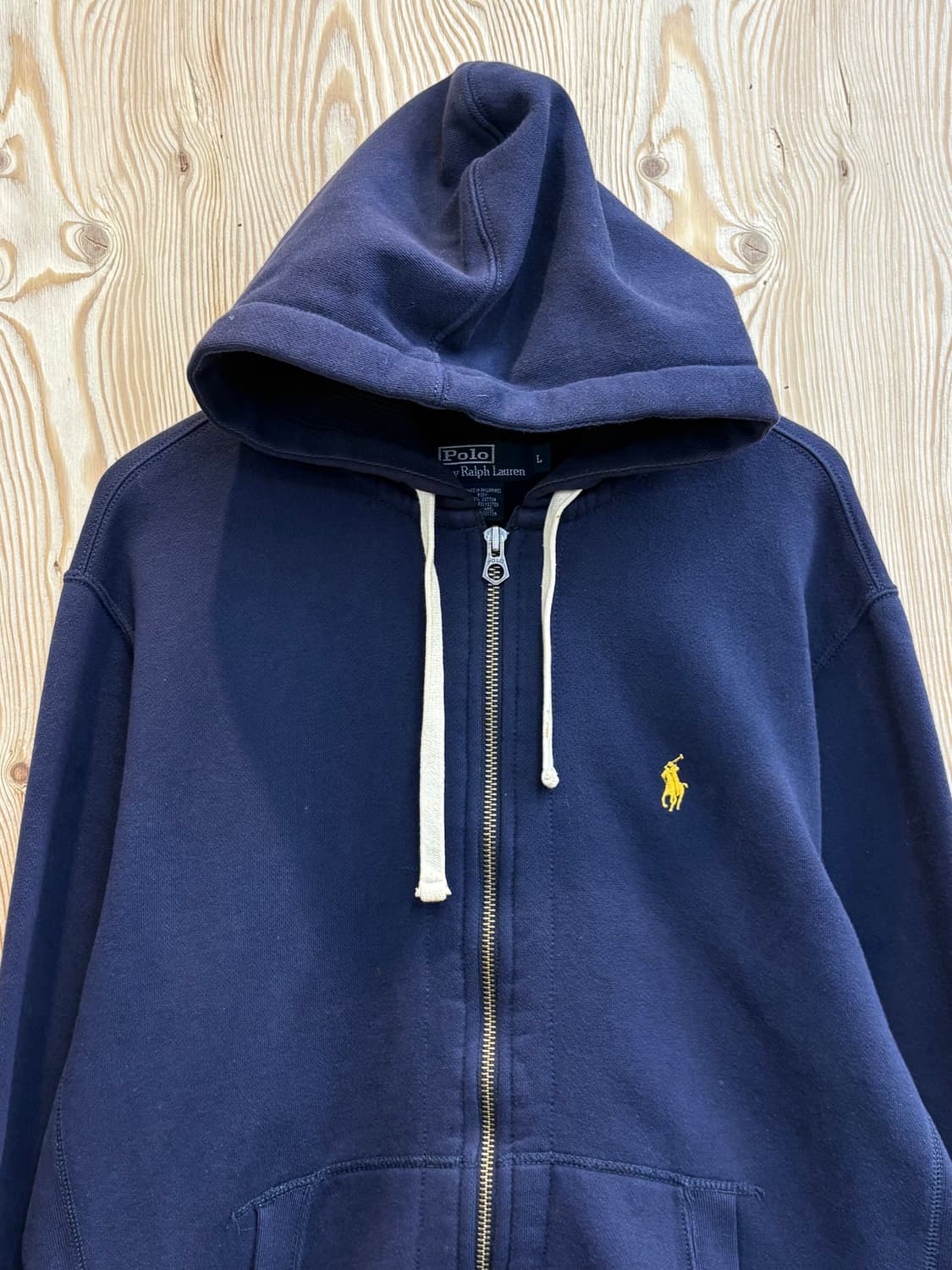 폴로 랄프로렌 와플 기모 후드 집업 상품이미지2