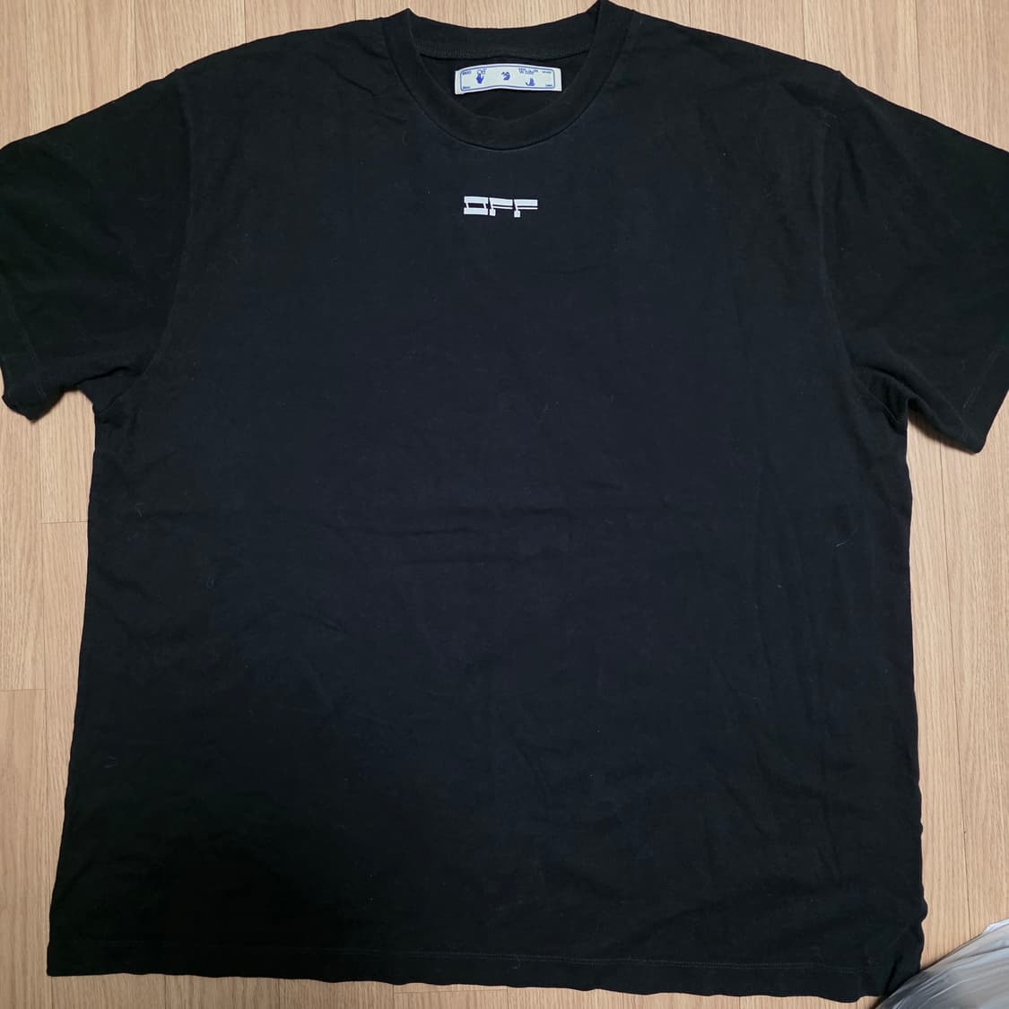 L) 오프화이트 페이스 오버핏 반팔 상품이미지2