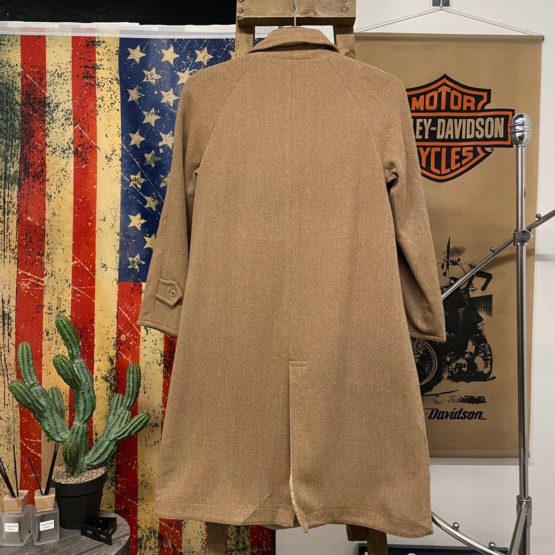 폴로 랄프로렌 헤링본 패턴 트위드 리버시블 코트 자켓 상품이미지2