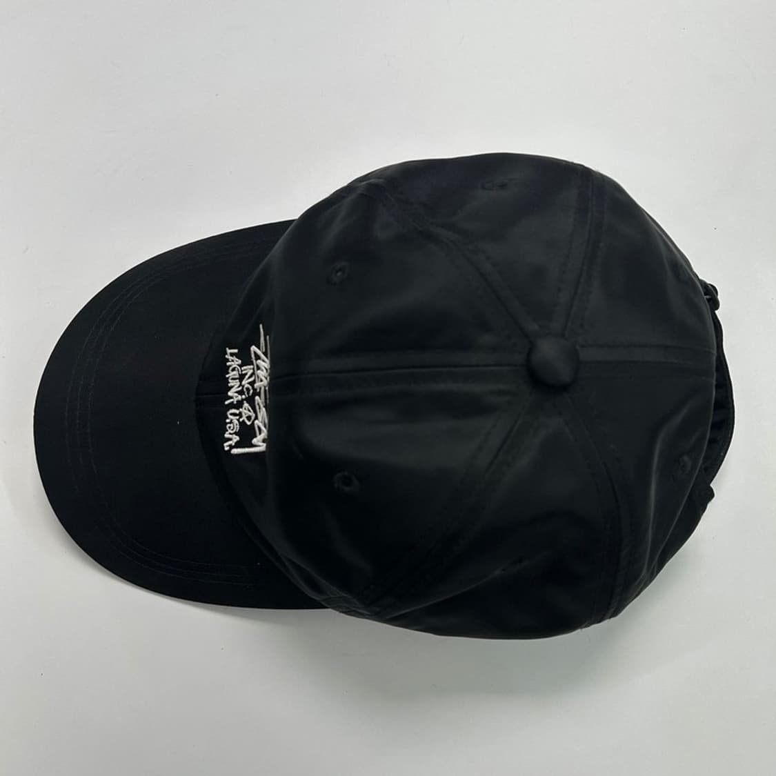 스투시 나일론 6판넬캡 블랙 상품이미지3