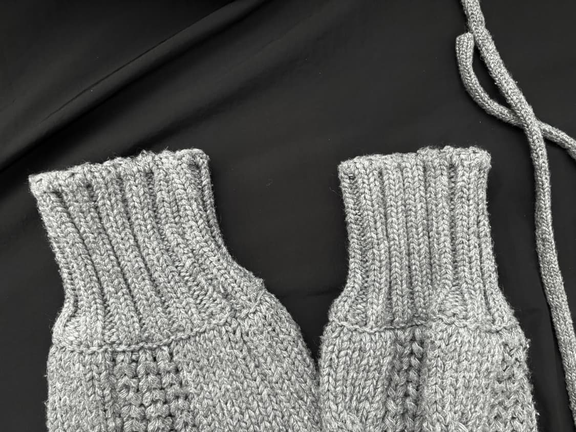 쓰리타임즈 케이블 볼레로 gray 상품이미지2