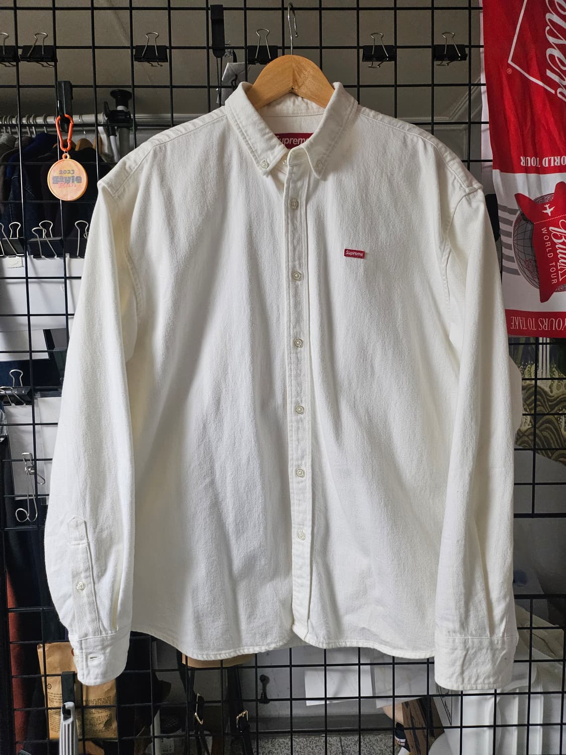 슈프림 스몰 박스 데님 셔츠 화이트 M 상품이미지2