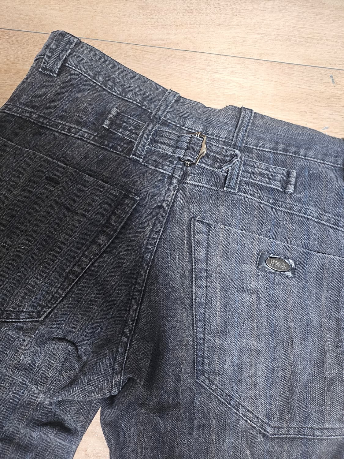 베르사체 컬렉션 데님 스트라이프 팬츠 상품이미지2