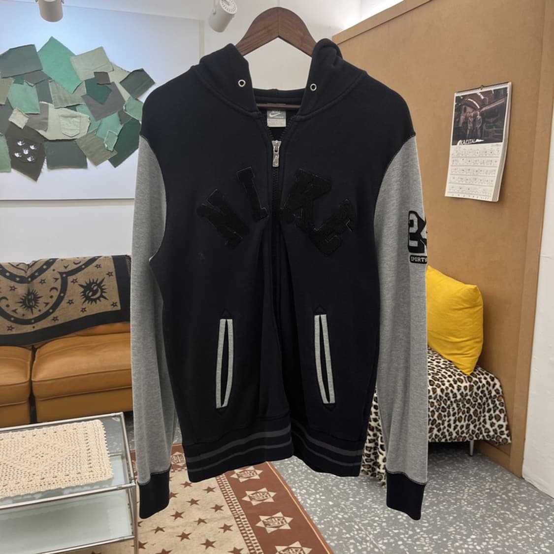 나이키 올드스쿨 스트릿 빈티지 양털로고 후드집업 M C09971 상품이미지3