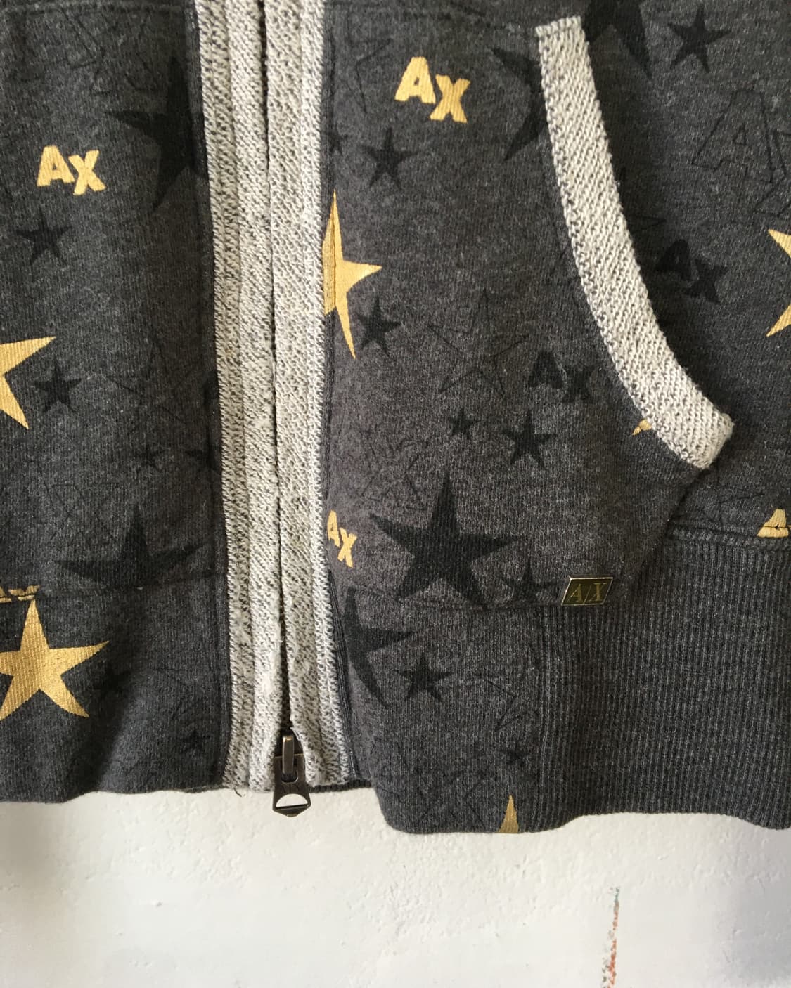 Armani exchange star pattern hood zip up 상품이미지5