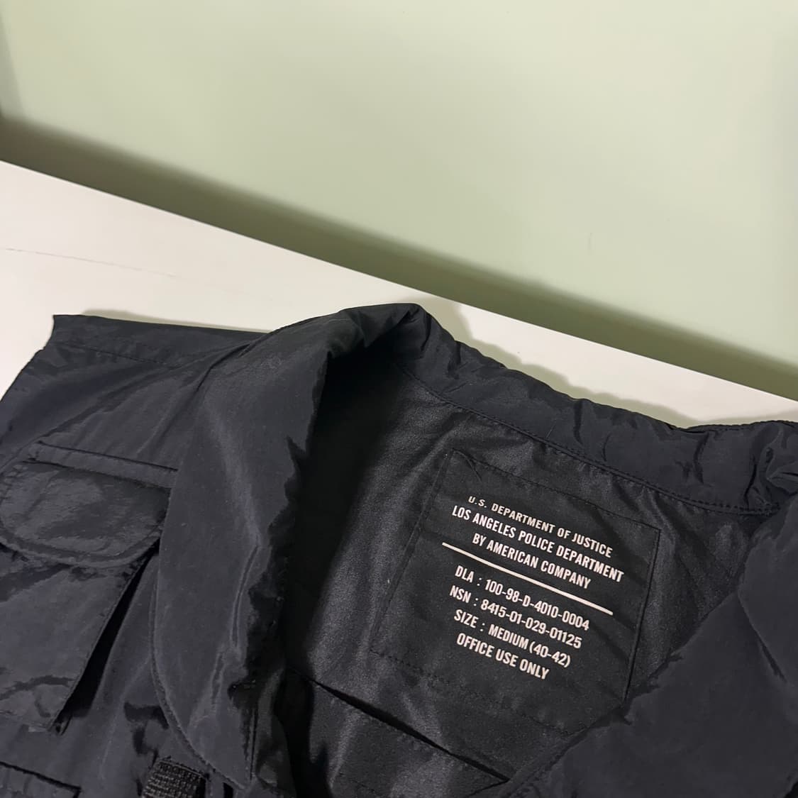 M 밀리터리 복각 블랙 테크 나일론베스트 자켓 상품이미지3