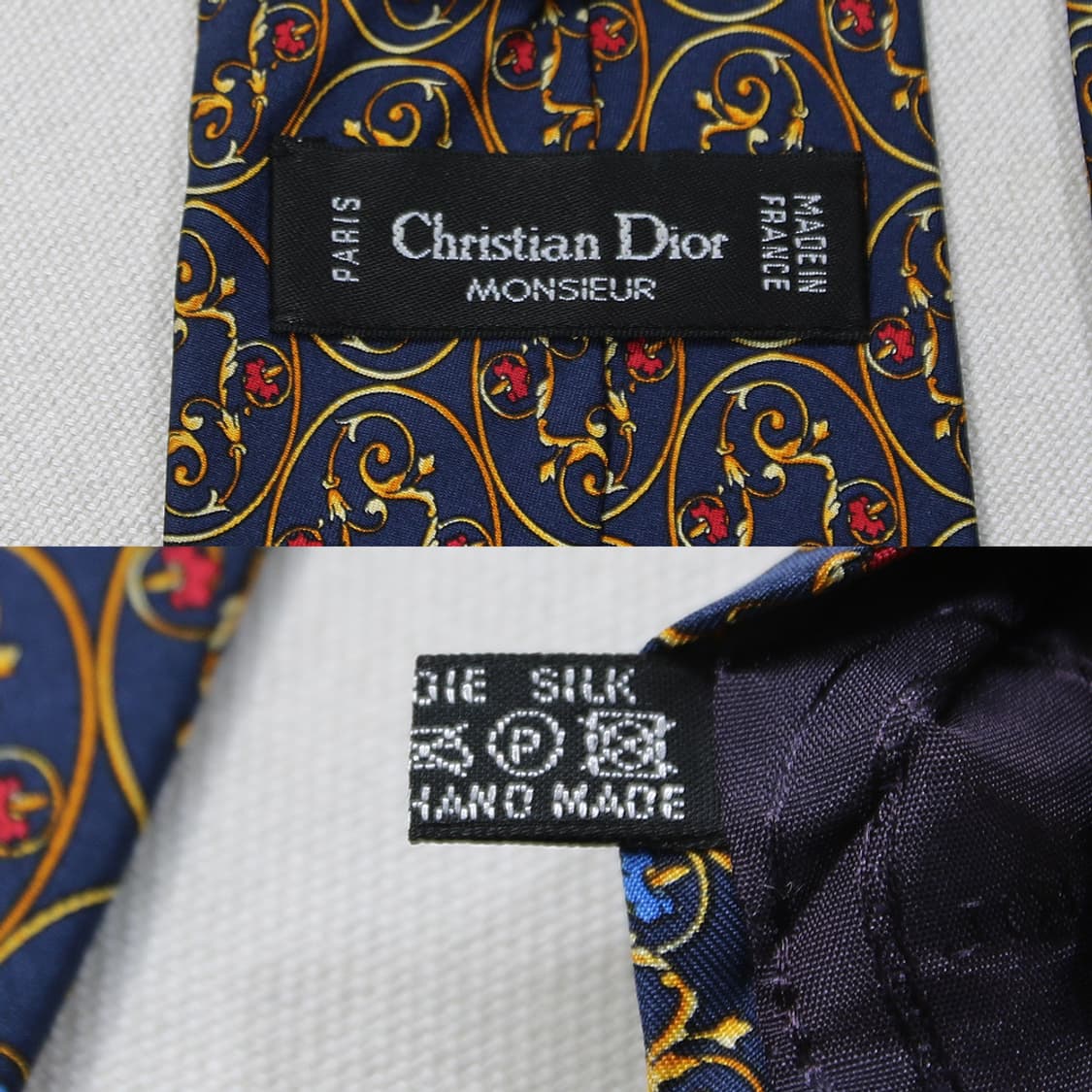 Christian Dior 실크 패턴 넥타이 상품이미지5
