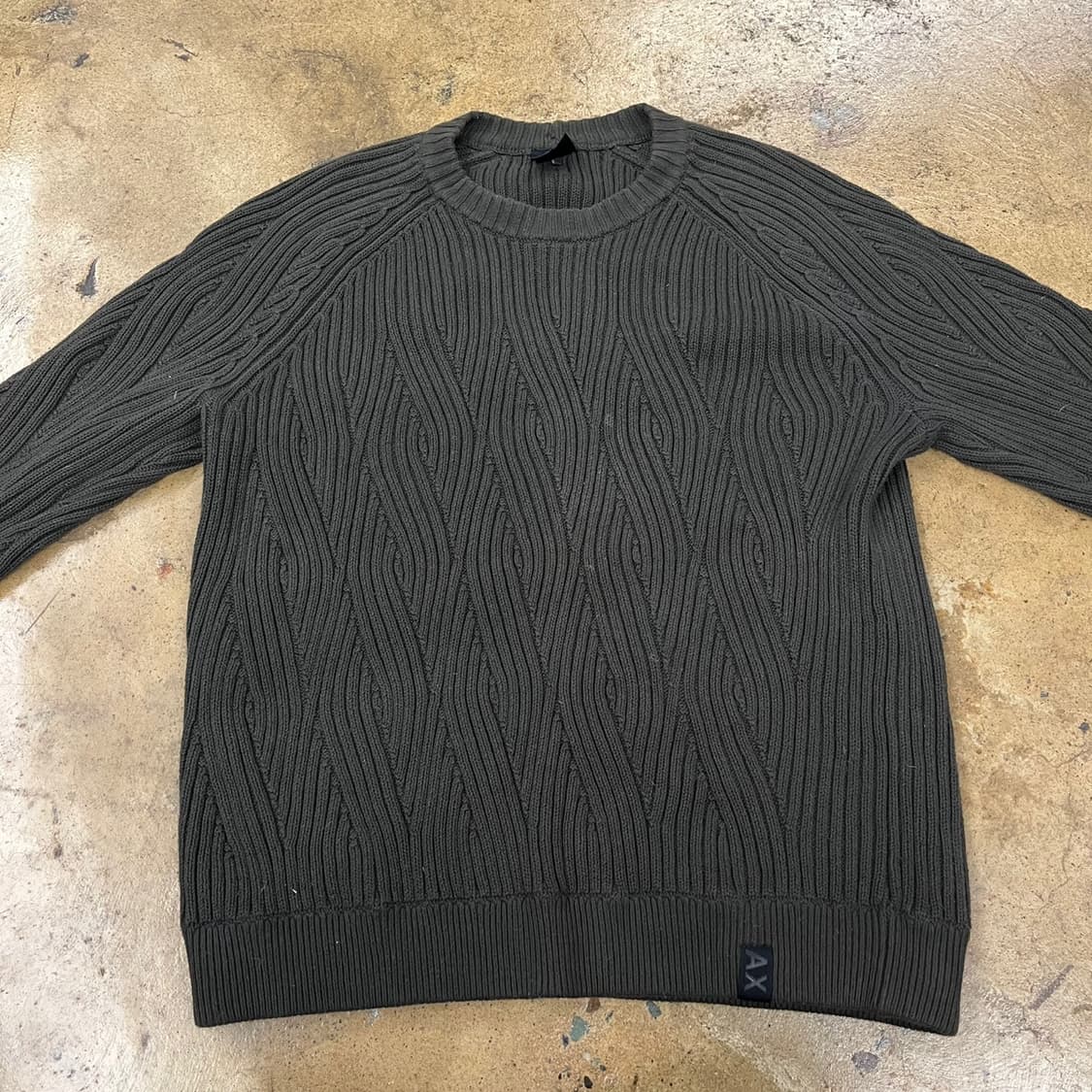 [정품/100,L] 아르마니 익스체인지 립드 패턴 스웨터 b14 상품이미지3