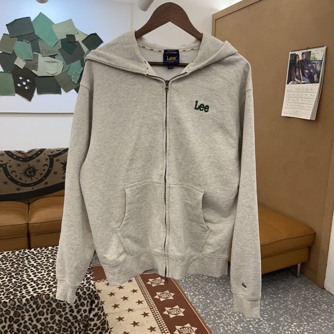 LEE 빈티지 대장핏 모던 캐주얼 오트밀 후드집업 M C09499 상품이미지3