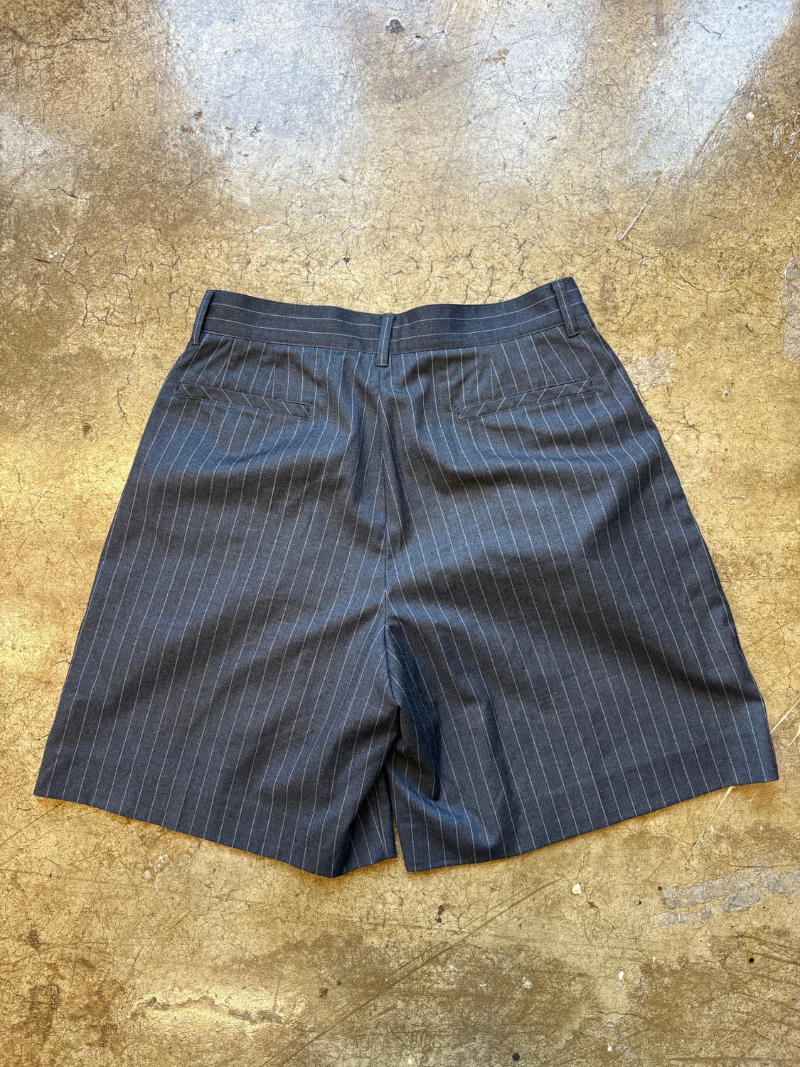 노클 스트라이프 하프 슬랙스 상품이미지5