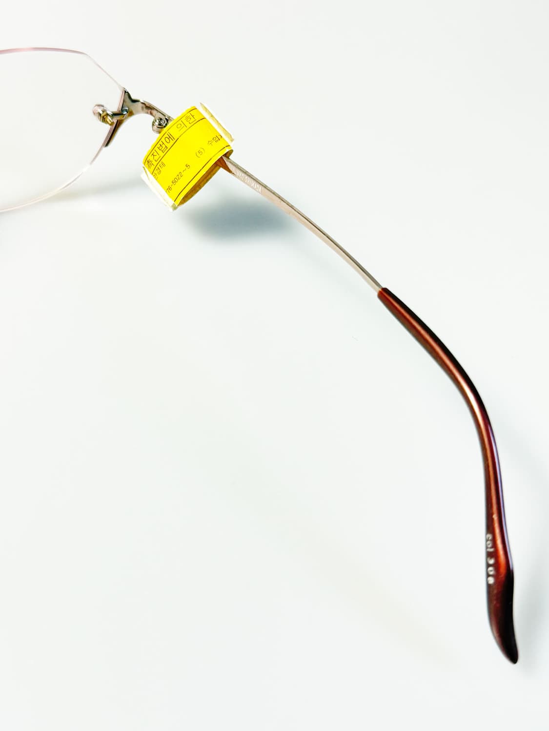 JUNKO SHIMADA 티타늄 무테 오벌 빈티지 틴트 안경 상품이미지6