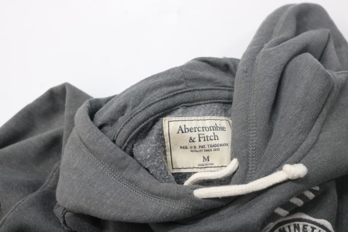 아베크롬비 빈티지 아치 로고 차콜 그레이 후드 티셔츠 (M) 상품이미지6