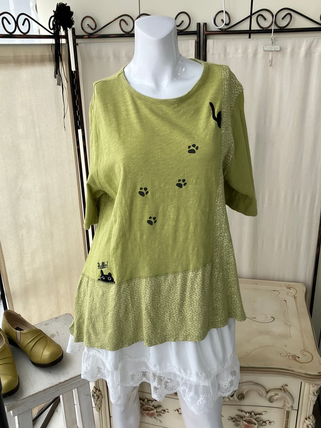 hagumi quirky patchwork half t-shirt 상품이미지1