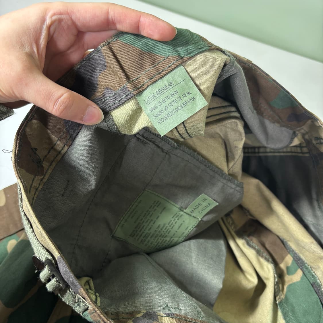 L US ARMY 복각 개구리 카모 밀리터리 M51 필드팬츠 판매가 5  상품이미지4