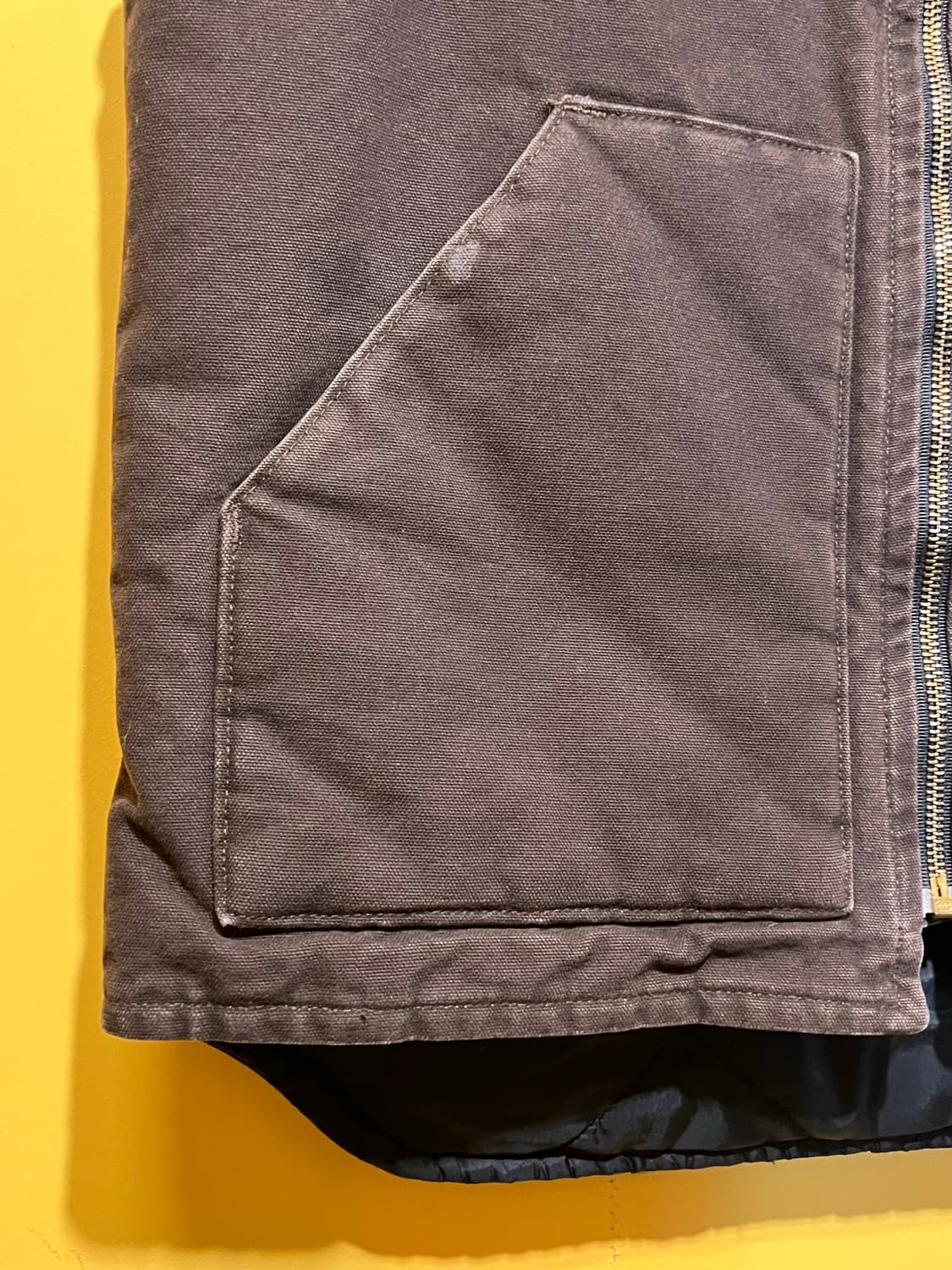 90s 칼하트 V02 빈티지 워크 베스트 조끼 다크브라운 M 상품이미지4