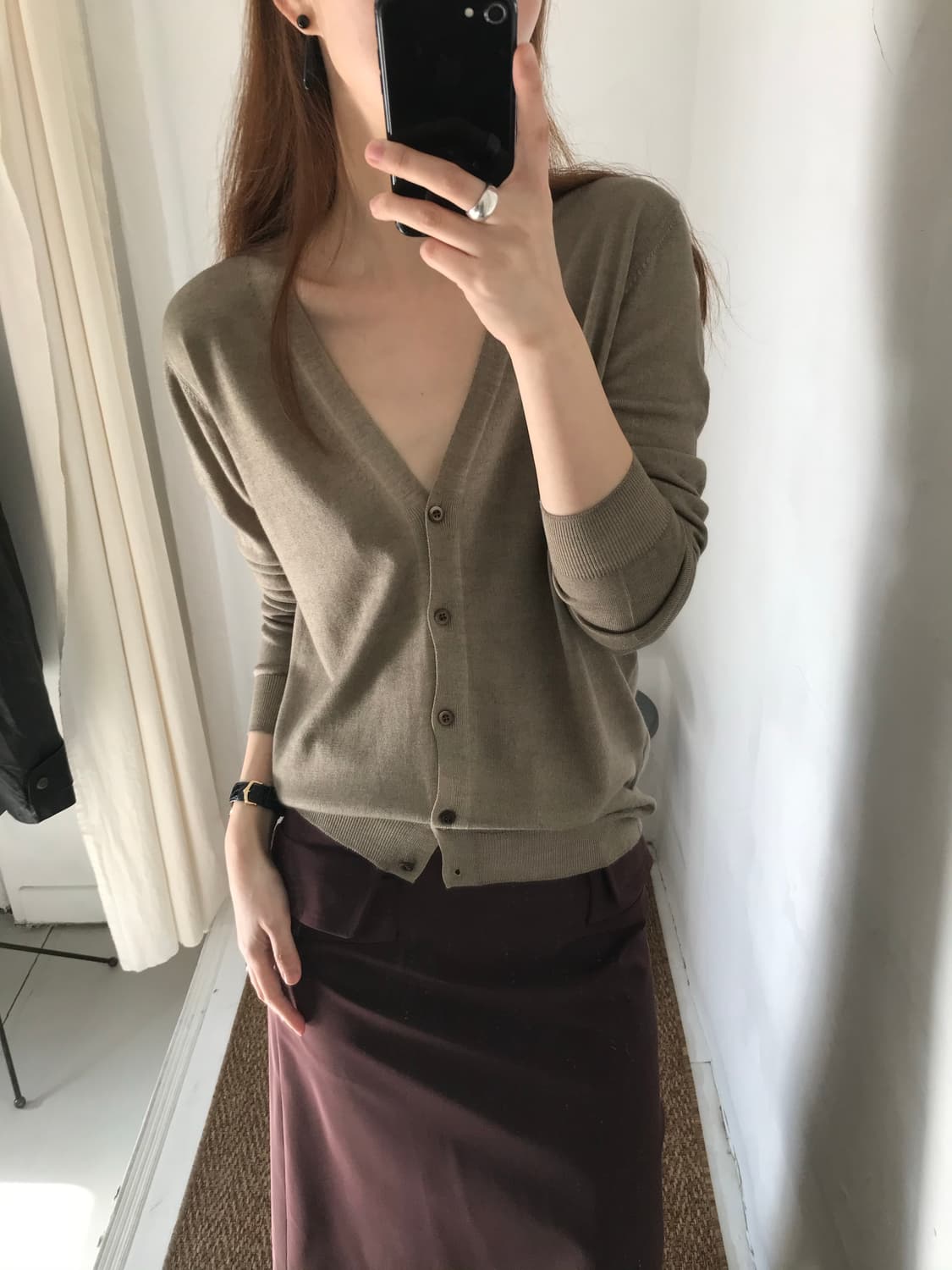 silk blend cardigan 상품이미지5