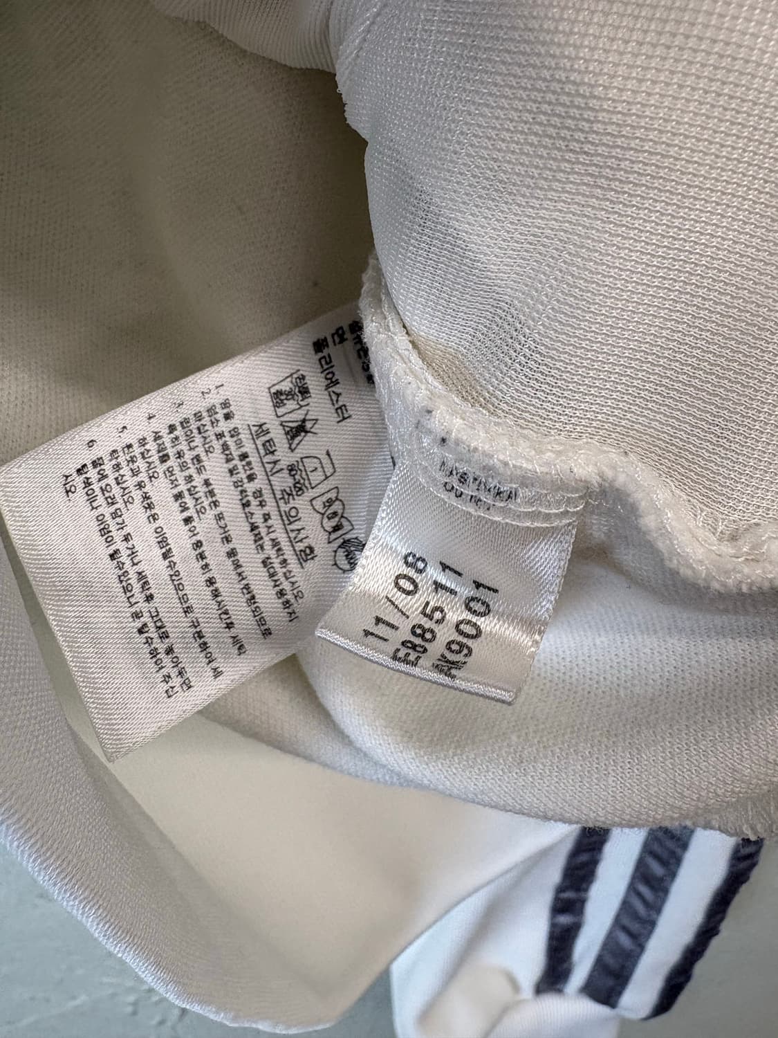 아디다스 빈티지 글리터 큐빅 화이트 트랙탑 져지 상품이미지8