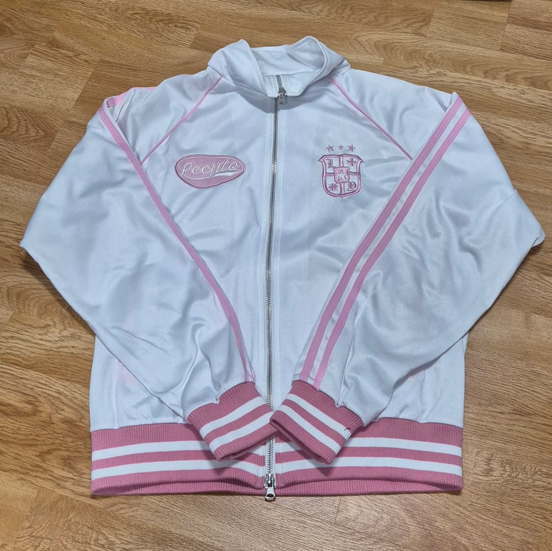 LECYTO Varsity Tracktop_WHITE 상품이미지2