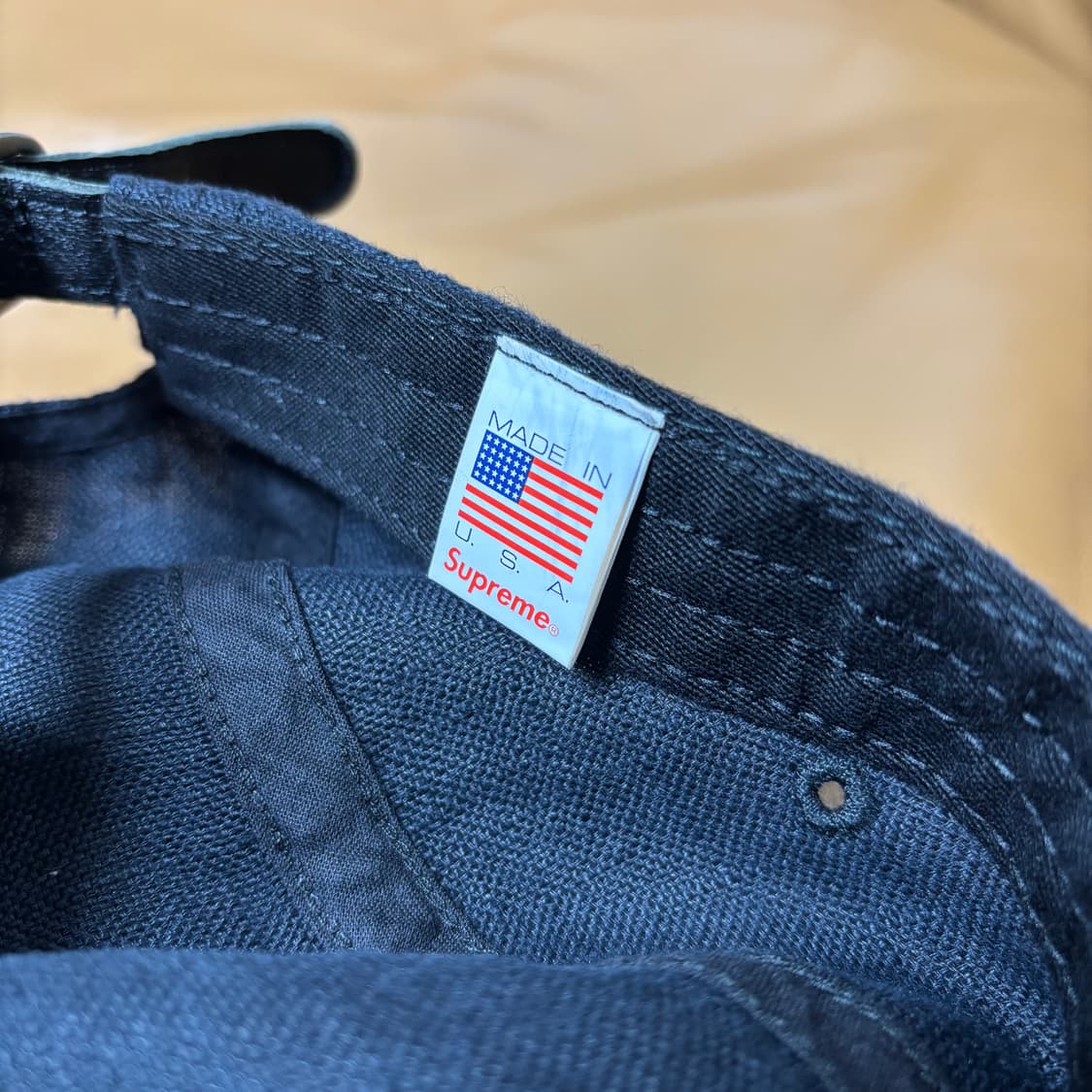 슈프림 캠프캡 모자 박스로고 21SS 린넨 블랙 상품이미지9