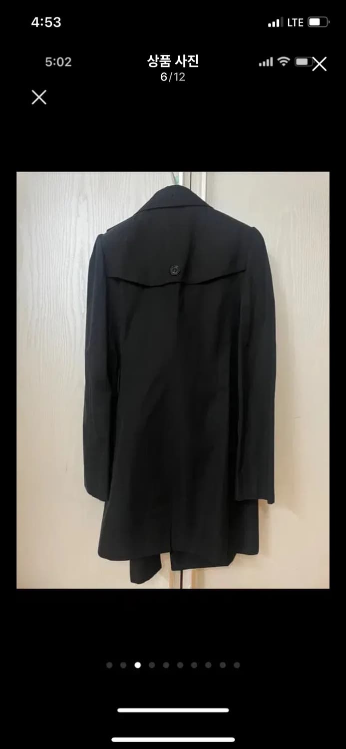 버버리 BURBERRY 정품 명품 블랙 트렌치코트 슬림핏 막스마라 상품이미지5