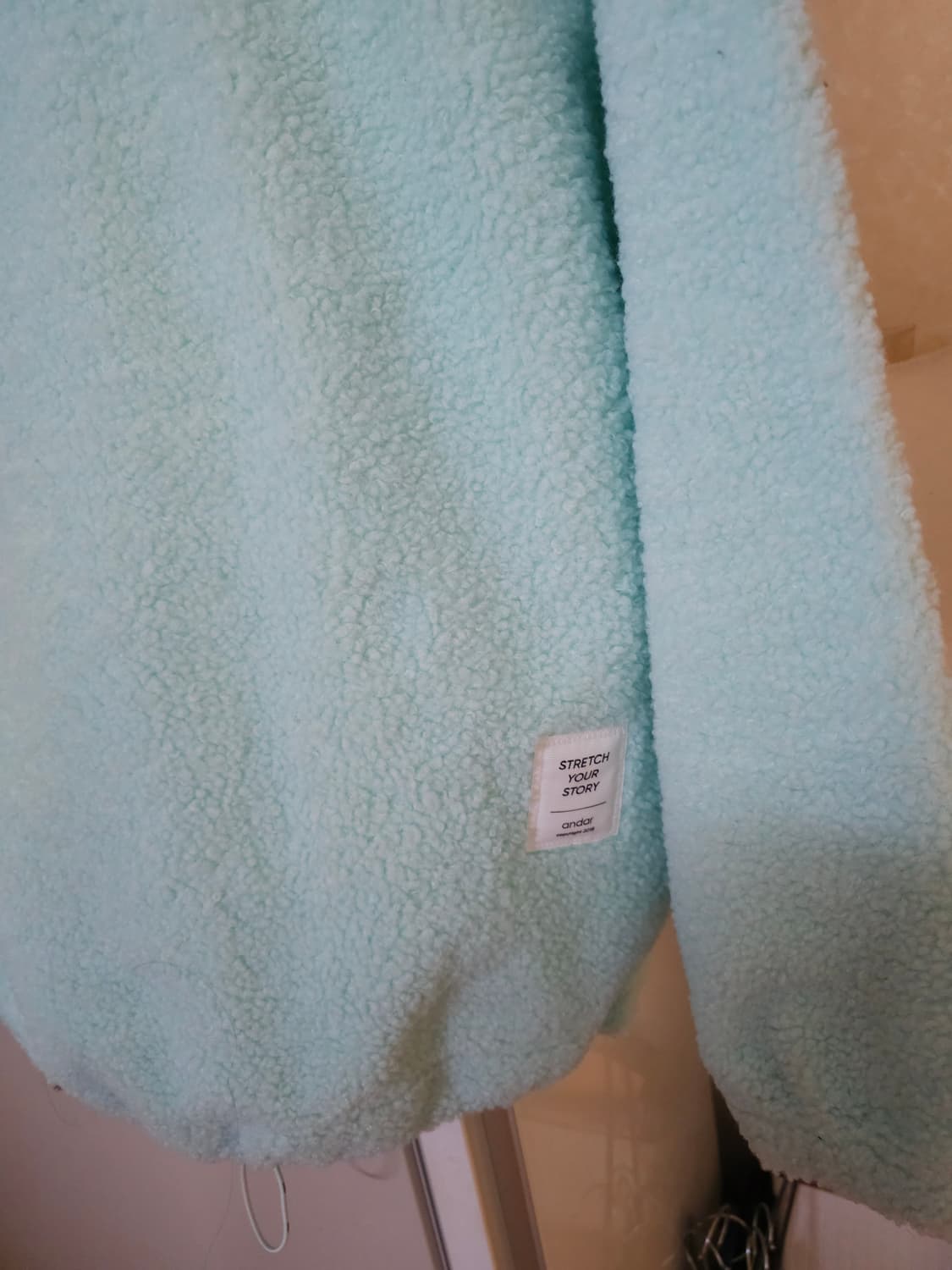 안다르 플리스 후드티 민트 2사이즈 상품이미지8