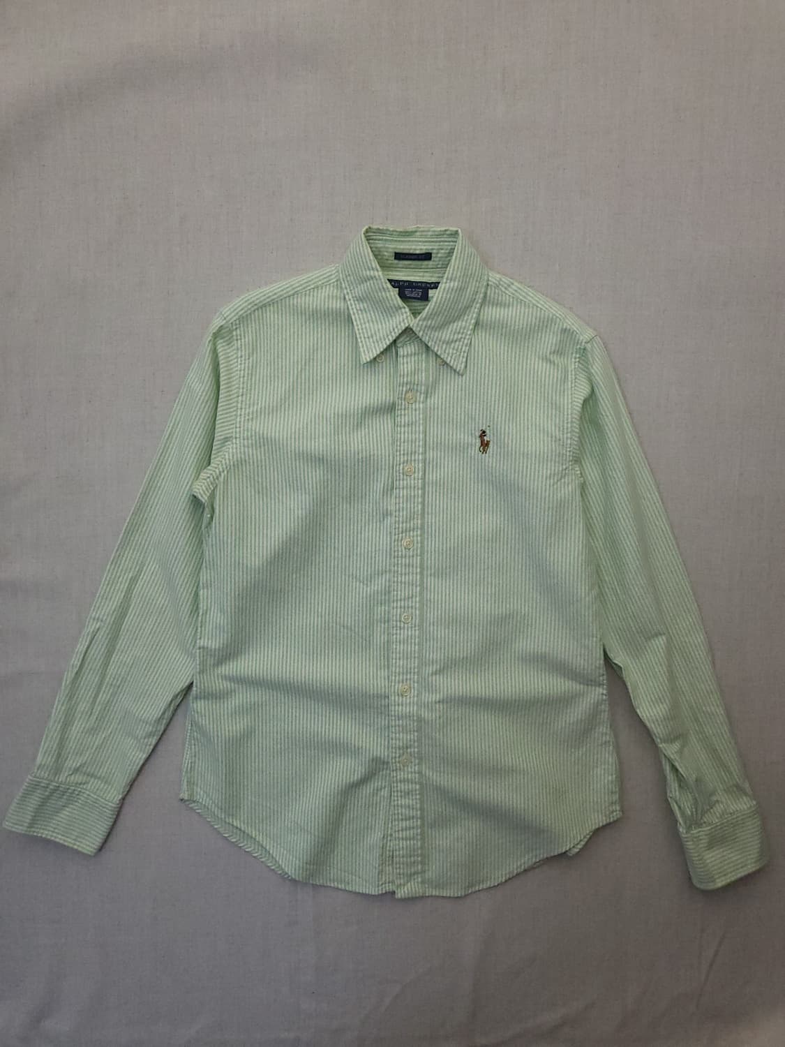 폴로 랄프로렌 스트라이프 셔츠 그린 s 상품이미지1