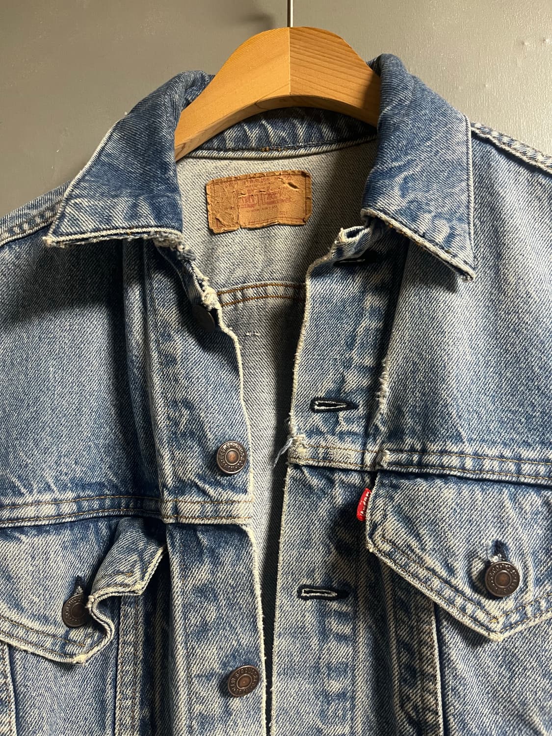 빈티지 리바이스 카라레더 청자켓 상품이미지2