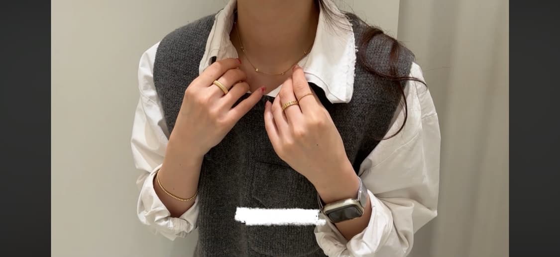 더일마 차콜 니트 울 베스트 상품이미지1