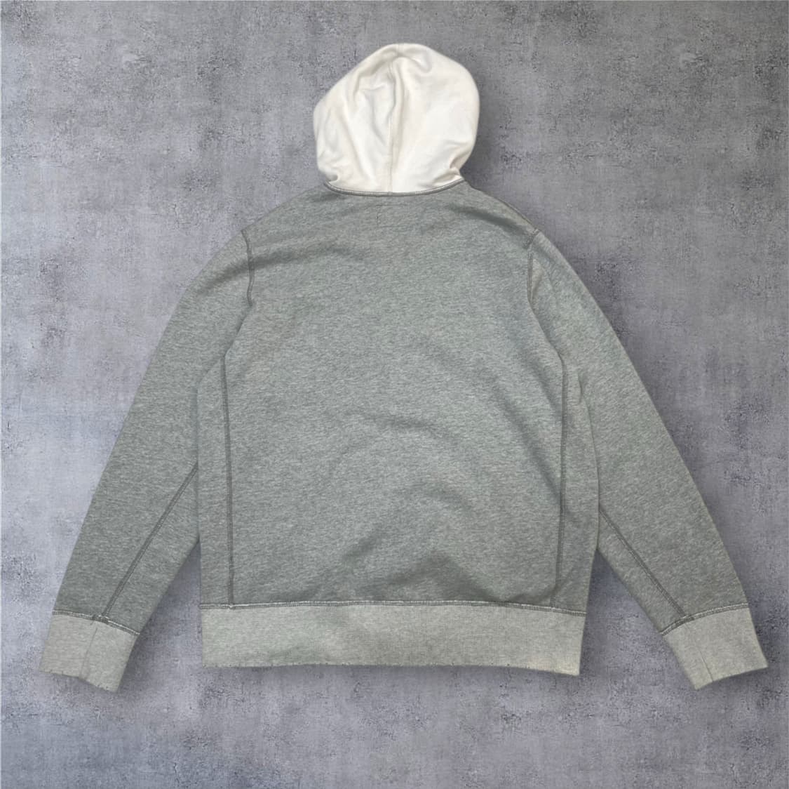 아베크롬비 그레이 배색 아치로고 기모 후드집업 XL 상품이미지7
