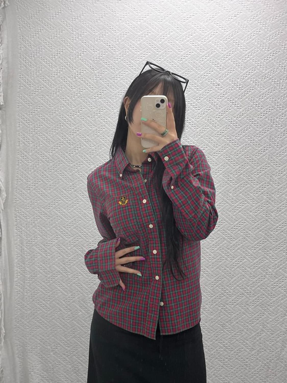 아베크롬비 컨트리 홀리데이 체크 셔츠 S C07062 상품이미지2