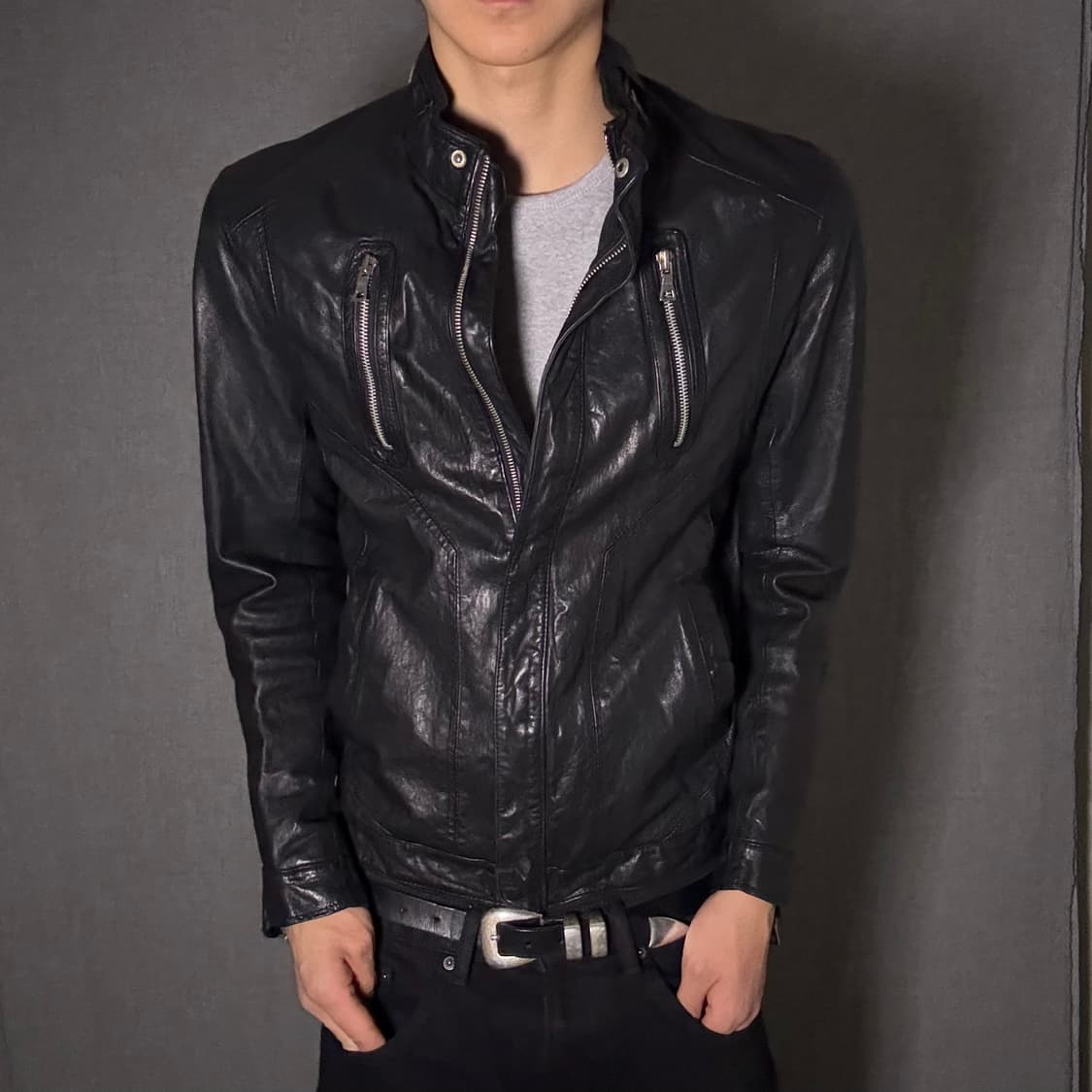 ltaly lamb skin leather jacket 상품이미지1